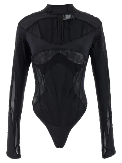 MUGLER MULTI-LAYER LINGERIE BODYSUIT