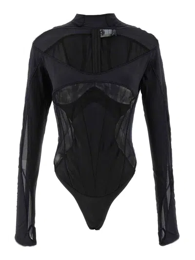 MUGLER MULTI-LAYER LINGERIE BODYSUIT