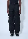 Mugler Multiple Pocket Cargo Pants In Black