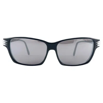 Pre-owned Mugler New Vintage Thierry  Black Cat Eye Mirrored Lenses 1980's Sunglasses