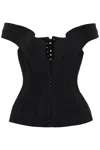 Mugler Paneled Top In Black