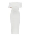 Mugler Off-shoulder Midi In White