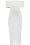 Mugler Off-shoulder Midi In Off White (white)