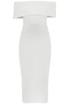 Mugler Off-shoulder Midi In White