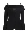 Mugler Off-the-shoulder Jacket In Black