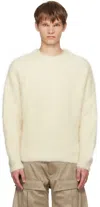 Mugler Off-white Mohair Sweater In Neutral
