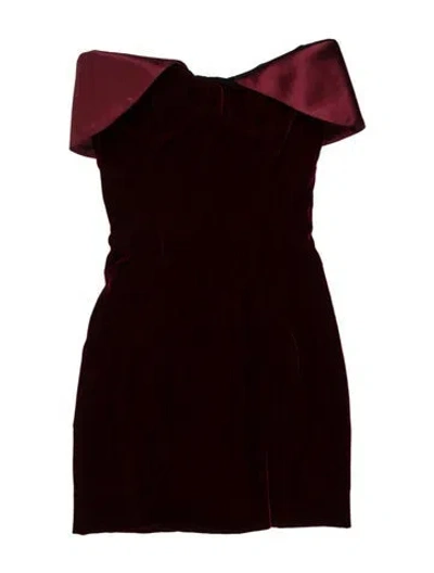 Pre-owned Mugler Off-the-shoulder Sleeveless Top In Burgundy