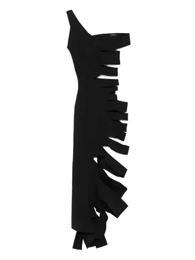 MUGLER ONE-SHOULDER CUT-OUT DRESS