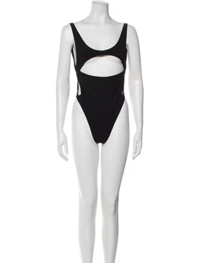 Pre-owned Mugler One-piece In Black
