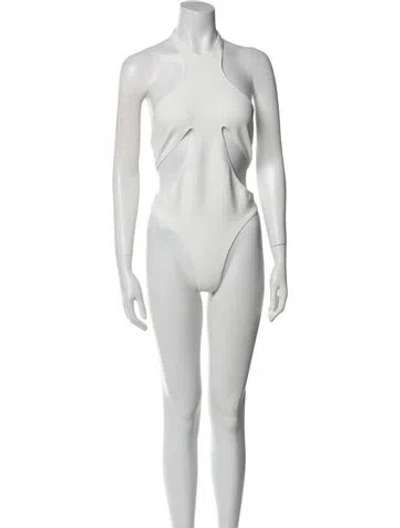 Pre-owned Mugler One-piece In Blue