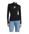 Mugler Openwork Detail Blouse In Black