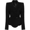 Mugler Single-button Casual Jacket In Black