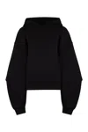 Mugler Hooded Organic Cotton Oversized Hoodie