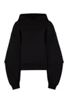 Mugler Hooded Organic Cotton Oversized Hoodie
