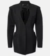 Mugler Fitted-waist Blazer In Black