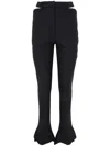 Mugler Black Cutout Trousers In Black