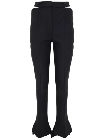 Mugler Black Cutout Trousers
