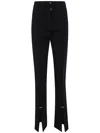 Mugler Flare Pierced Trousers In Black