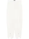 Mugler Pierced Tailored Trousers In White