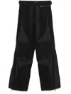 Mugler Panelled-design Cargo Pants In 黑色