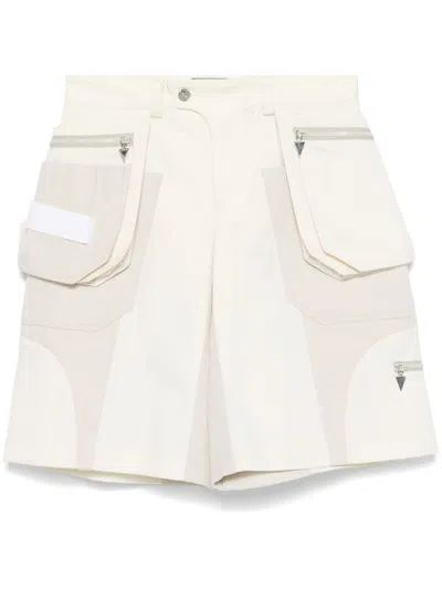 Mugler Panelled-design Cargo Shorts In 中性色