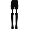 Mugler Buckled Chaps Skinny Jeans In Black