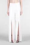Mugler Pants In White Viscose