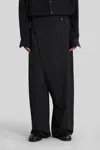 Mugler Pants In Black Cotton In Black
