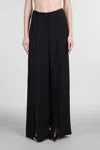 Mugler Pants In Black Viscose In Black