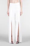 Mugler Pants In White Viscose