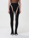 Mugler Stylish And Comfortable Black Viscose Pants For Women In Black
