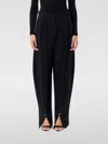 Mugler Women's Pierced Loose Tailored Trousers In Schwarz