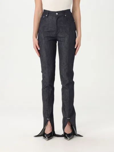MUGLER JEANS MUGLER WOMAN COLOR BLUE,G52945009