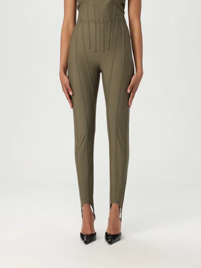 Mugler Pants  Woman Color Kaki