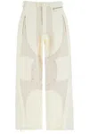 Mugler Patchwork Cargo Pants With In Neutro