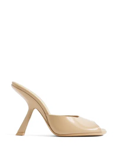 Mugler Peep-toe Sandals In Neutral