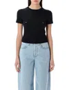 Mugler Women's Pierced Baby T-shirt In Black