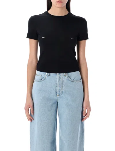 Mugler Pierced Baby T-shirt In Black