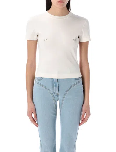 Mugler Pierced Baby T-shirt In White