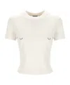 Mugler Woman T-shirt White Size Xs Cotton In White