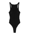 Mugler Pierced Bodysuit In Black