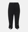 Mugler Pierced Capri Pants In Black