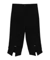 Mugler Straight Cropped Trousers Dart Detailing In Black