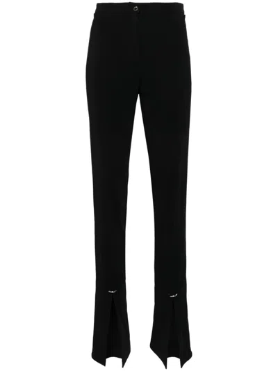 MUGLER PIERCED SKINNY TROUSERS - WOMEN'S - VISCOSE/ELASTANE