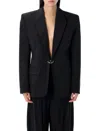 Mugler Black Pierced Tailored Blazer