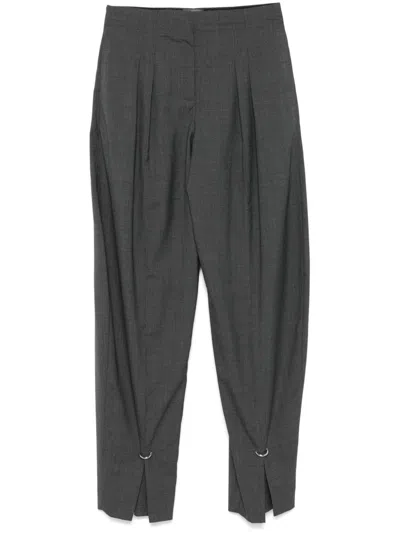 Mugler Pierced Tailored Trousers In 8026 Grigio