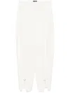 Mugler Pierced Tailored Trousers In White