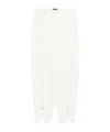 Mugler Pierced Tailored Trousers In White