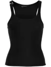 Mugler Pierced Tank Top In Schwarz