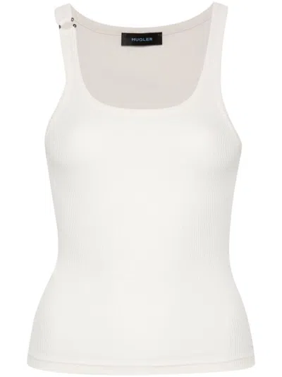 Mugler Pierced Tank Top In White